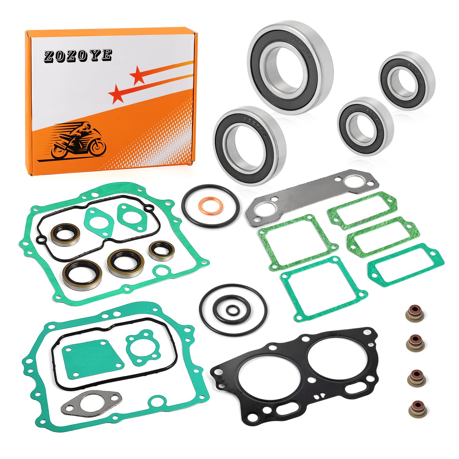 Engine Breather Gasket and Seal Bearing Kit for EZGO Fuji Robin 350cc EH35C Golf Cart 1991-2008