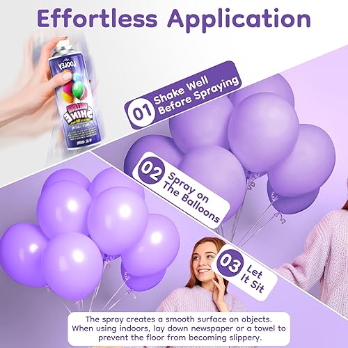 Miniatura 3 de Spray de brillo para globos, 15 onzas líquidas de más de 168 horas, ultra duradero, fórmula impermeable y brillo instantáneo, diseño que no se