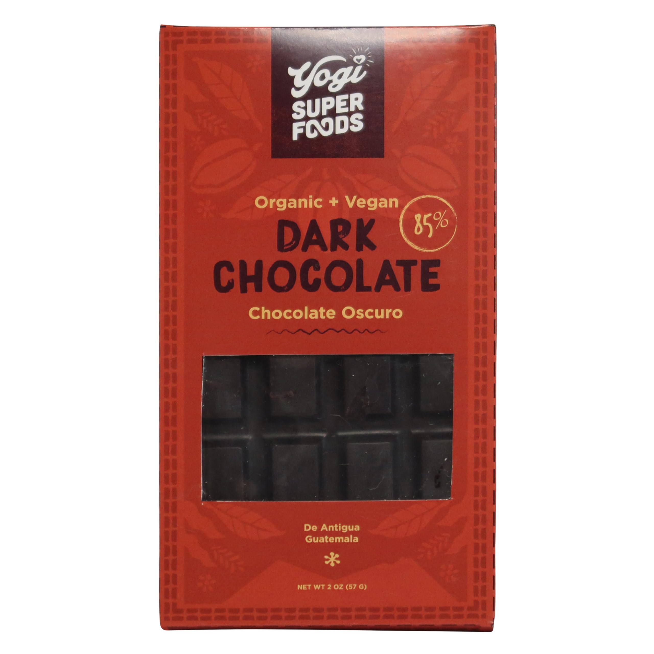 Amazon.com: Yogi Super Foods 85% Organic Dark Chocolate Cacao Bar