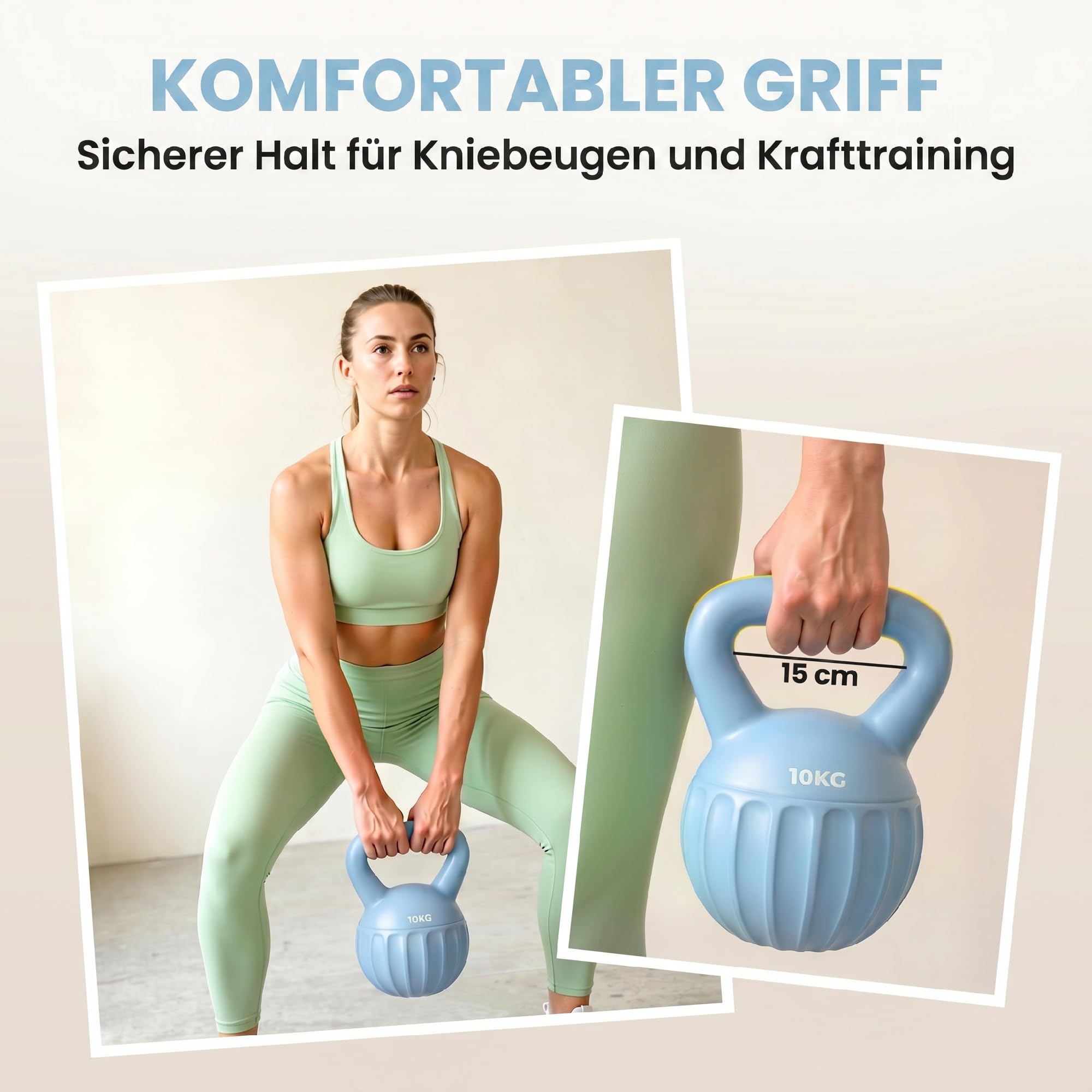 SPORTNOW Kettlebell Kugelhantel 6 kg Gewicht-Hantel mit Sand befüllt für Anfänger Zuhause Krafttraining