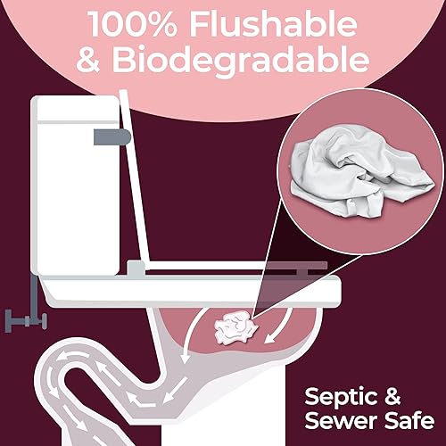 Miniatura 5 de BOOTY WIPES Para mujer 320 toallitas desechables para adultos toallitas húmedas femeninas con pH equilibrado infundidas con vitamina E y aloe