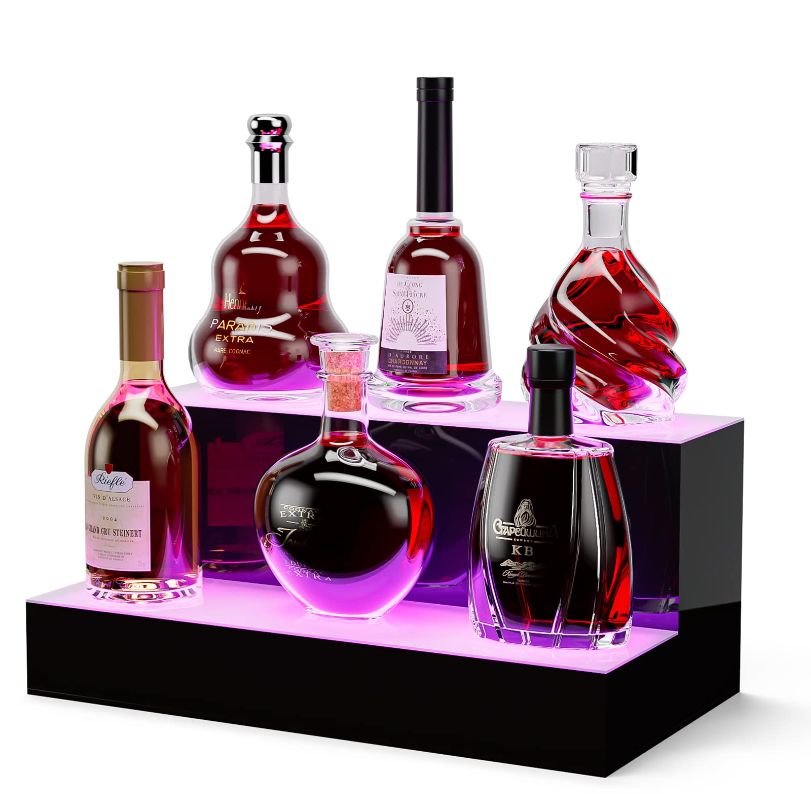 Buy Oarlike LED Liquor Bottle Display Shelf 16 in 2 Step Acrylic