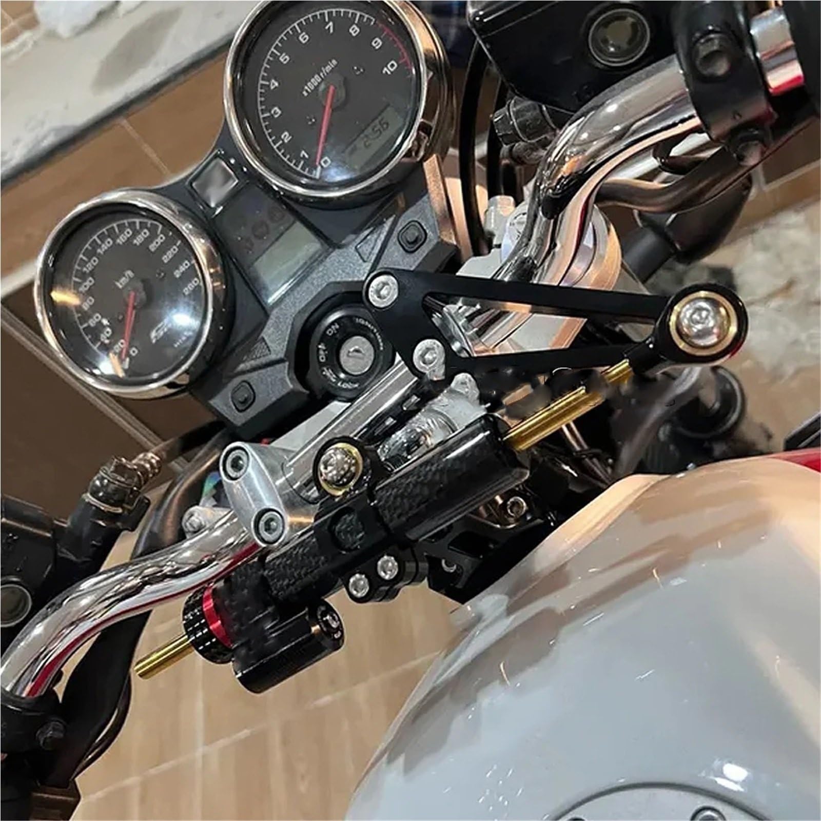 Lenkungsdämpfer Lenkungsdämpfer Für CB1300 2003–2011 2010 2009 2008 2007 2006 2005 Motorrad-Ersatzteil(Nero)