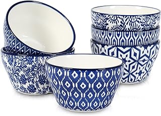 Selamica Ceramic 8oz Bouillon Cups 4 Inch Small Bowls