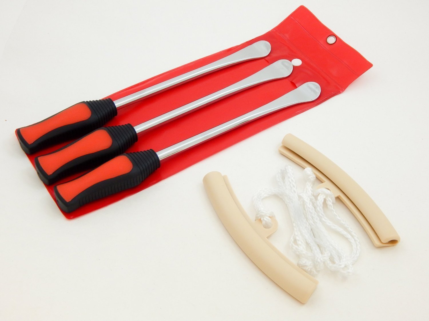 Three Tire Change Spoons Motorcycle Tire Irons Changer Levers Changing Tool With Rim Protector Kit : Automotive