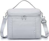 Vista 34 de NOL Natural Organic Lifestyle Bolsas de almuerzo aisladas para mujeres Bolsa refrigeradora Nailon ligero impermeable Lonchera para el trabajo
