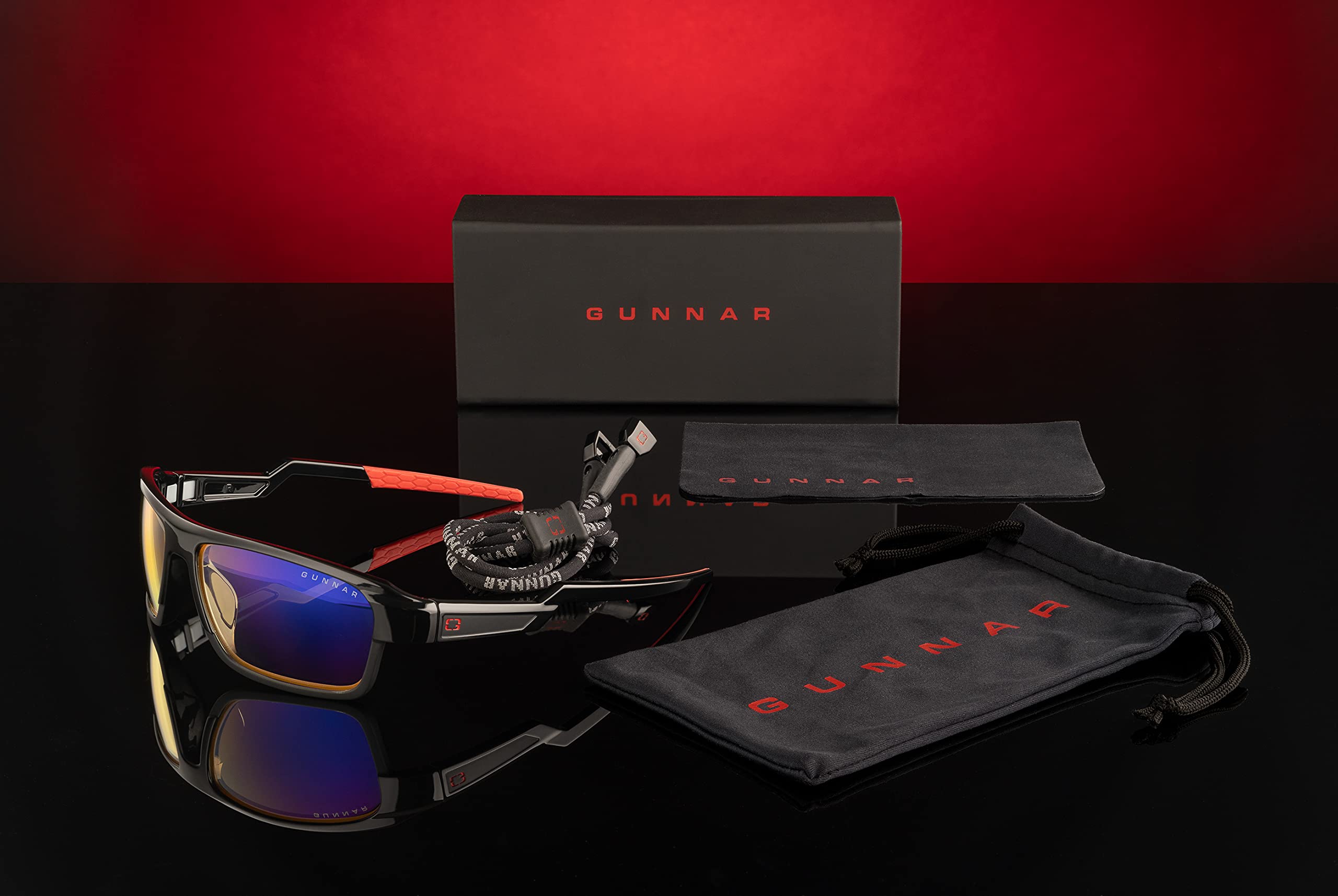 GUNNAR Okulary gamingowe - Lightning Bolt - Filtr światła niebieskiego | Okulary PC/gaming - Lightning Bolt - Filtr światła niebieskiego - Opatentowana technologia od 2002 roku