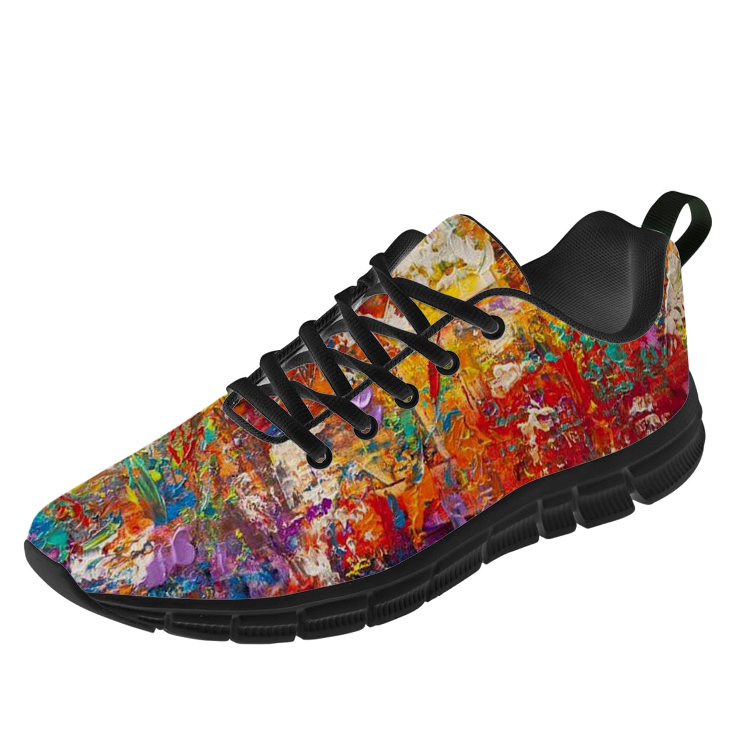 smvith Graffiti Sneakers for Women Men Running Shoes Print Tennis Shoes Gifts for Women Men Black Size 11 13