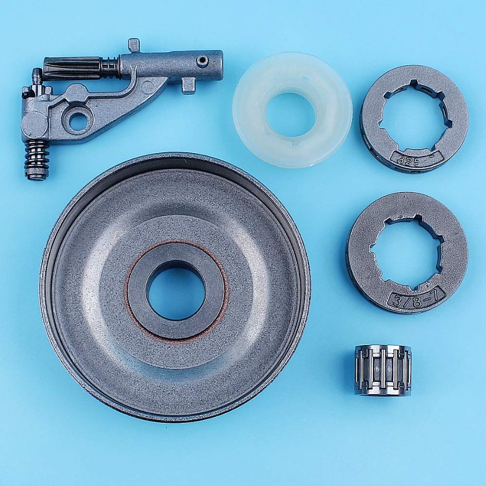 Kit de cojinete de Aguja de Rueda Dentada de Tambor de Embrague de Bomba de Aceite Compatible con Husqvarna 357XP 359357 XP Repuesto de Motosierra