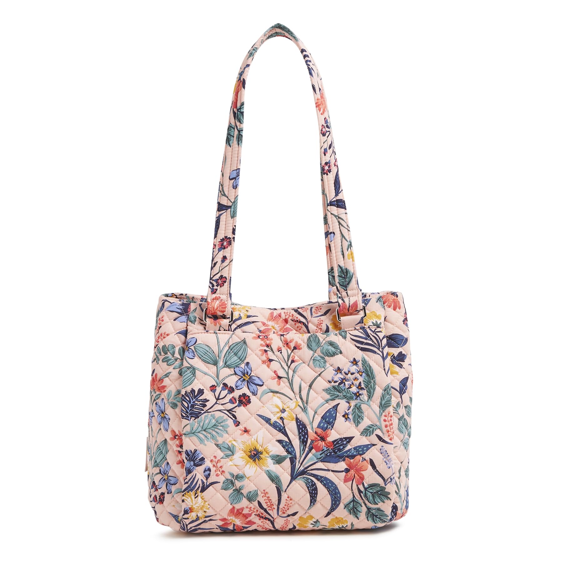 Vera Bradley Cotton Multi-Compartment Shoulder Satchel Purse, Paradise Coral