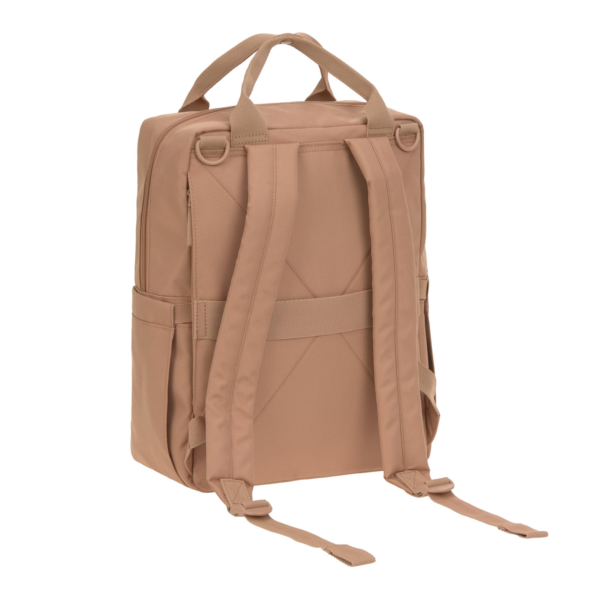 LÄSSIG Sac à langer Sac à dos avec matelas à langer, fixation pour poussette et porte-bouteille Durable/GRE Vividal Backpack almond
