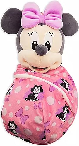Disney Parks Exclusivo - Almohada de felpa - Bebé en bolsa de manta Minnie 10 pulgadas