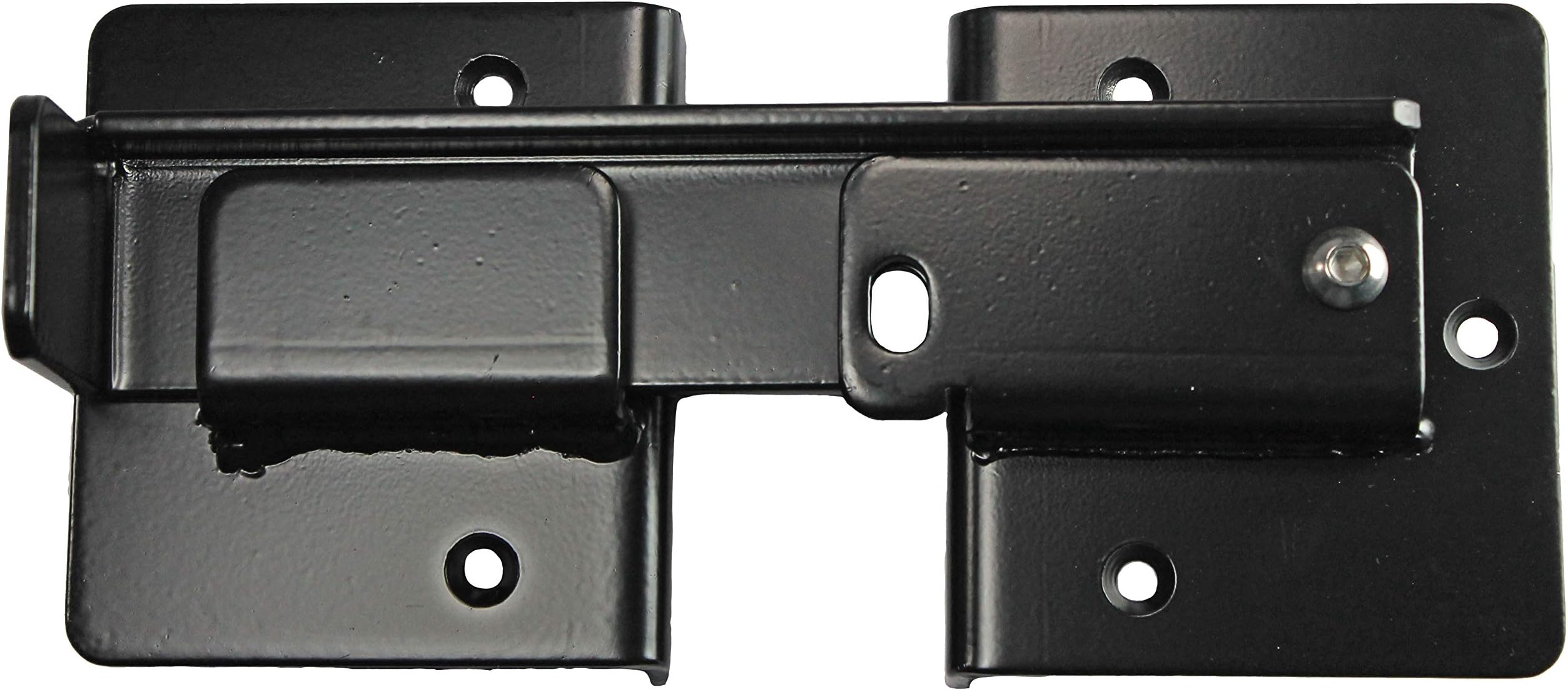 Jake Sales Double Gate Flip Sentry Gate Latch-Flip Latch, Latches Two Gates Together & can be Padlocked for Added Security-Heavy Duty Double Gate Latch is Powder Coated Black & has Bolt Gate Hardware