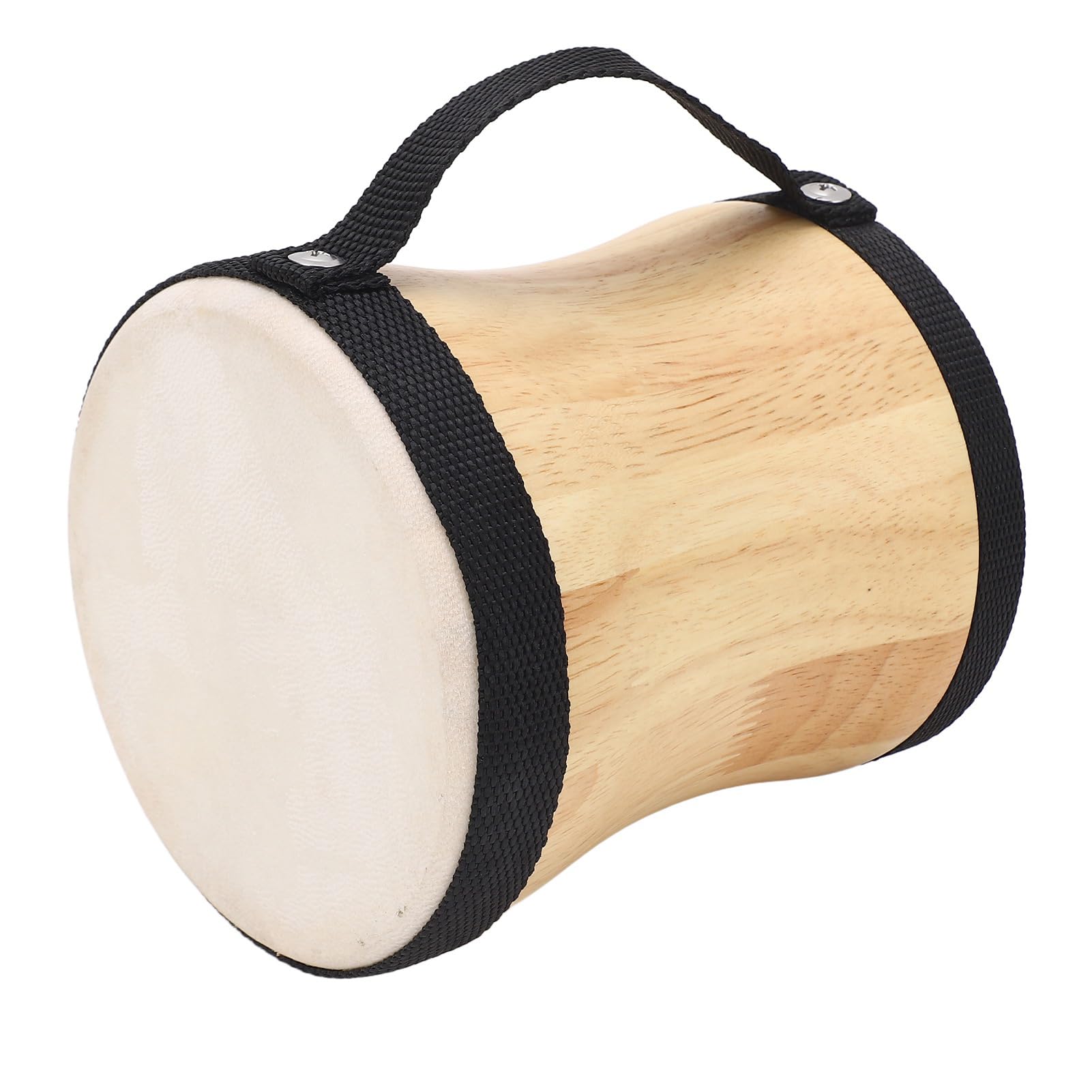 Irfora Conga-Trommel, Bongo-Trommel, Handklatschertrommel, Kleine Größe, Geringes Gewicht, Holz und Oberseite aus Hochwertigem Schaffell, für Auftritte, Partys, Musikfestivals, Einfach (Schwarz)