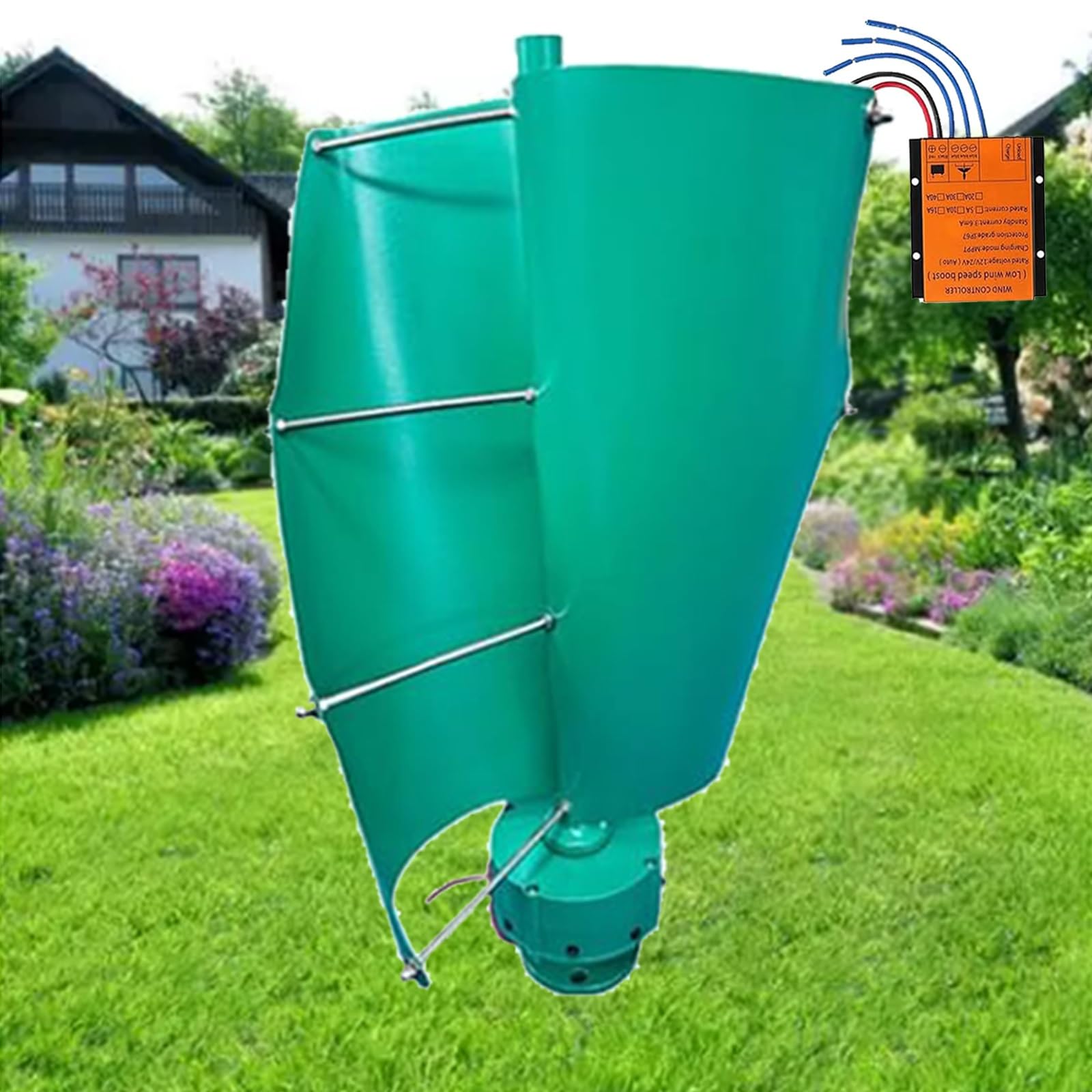 14000 W, 12 V/24 V/48 V, domowy pionowy generator wiatru, 2 łopatki, magnetyczny podnośnik z kontrolerem, do altan, domków