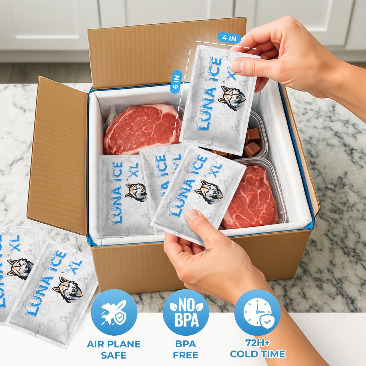 Amazon.com: Dry Ice Packs for Shipping XL - Long Lasting ice Packs