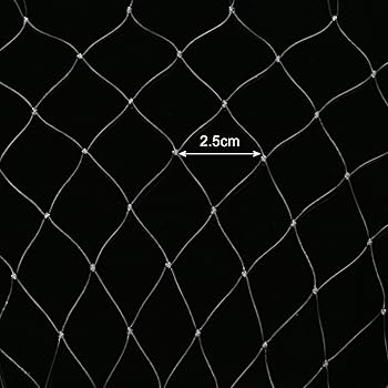 防球ネット 防鳥ネット4m×16m 目合い2.5cmメッシュ 防球ネット 防鳥ネット4m×16m 目合い2.5cmメッシュ 縁無し