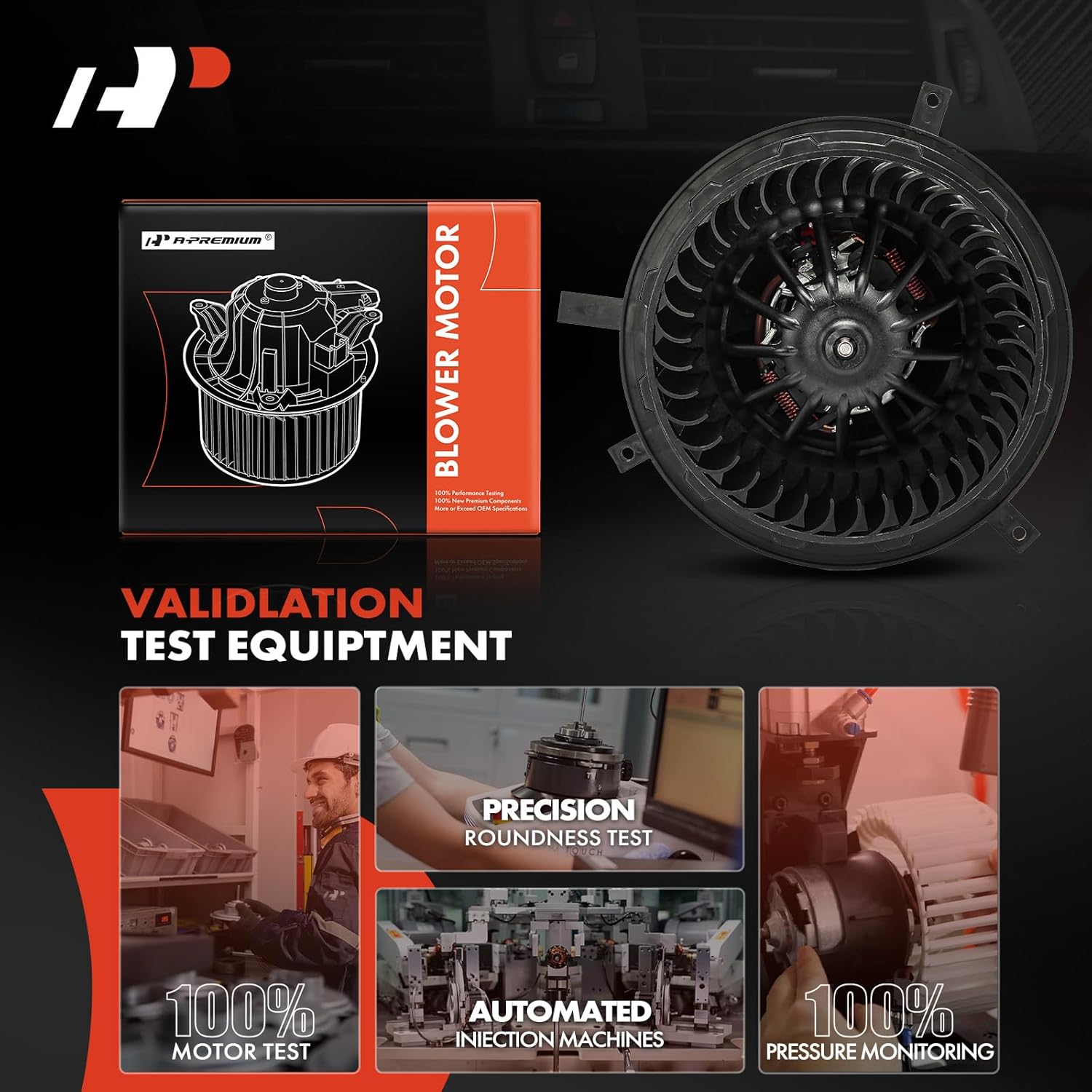 A-Premium Rear HVAC Heater Blower Motor Compatible with Dodge Journey 2009-2020, Sport Utility - Replace# 68038189AA