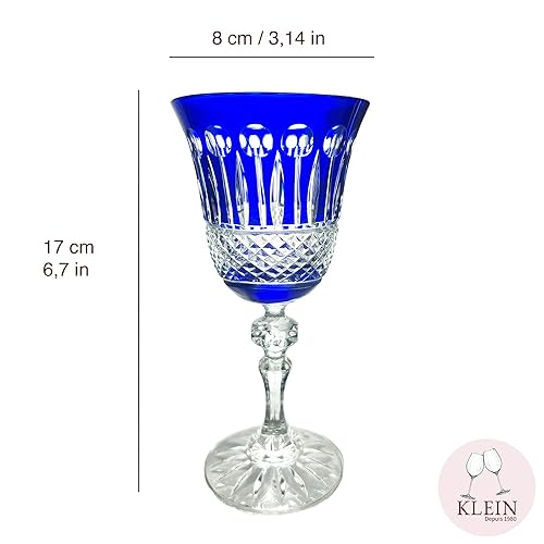 Miniatura 2 de 6 Red White Wine And Water Crystal Glasses - 6 Colors Assortments - Roemer Service Diamant(5,7 fl oz) - Klein House - Company : Artisan du Cristal -