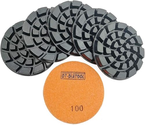 Miniatura 27 de DT-DIATOOL Almohadillas de Pulido de Piso de Diamante con Enlace de Resina para Piso de Terrazo Diámetro 4 Pulgadas Grano 200 Paquete de 6