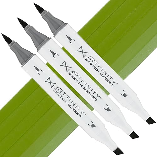 Artfinity Juego de marcadores de boceto, vibrantes, profesionales, marcadores de alcohol a base de tintes para artistas, dibujos, estudiantes,