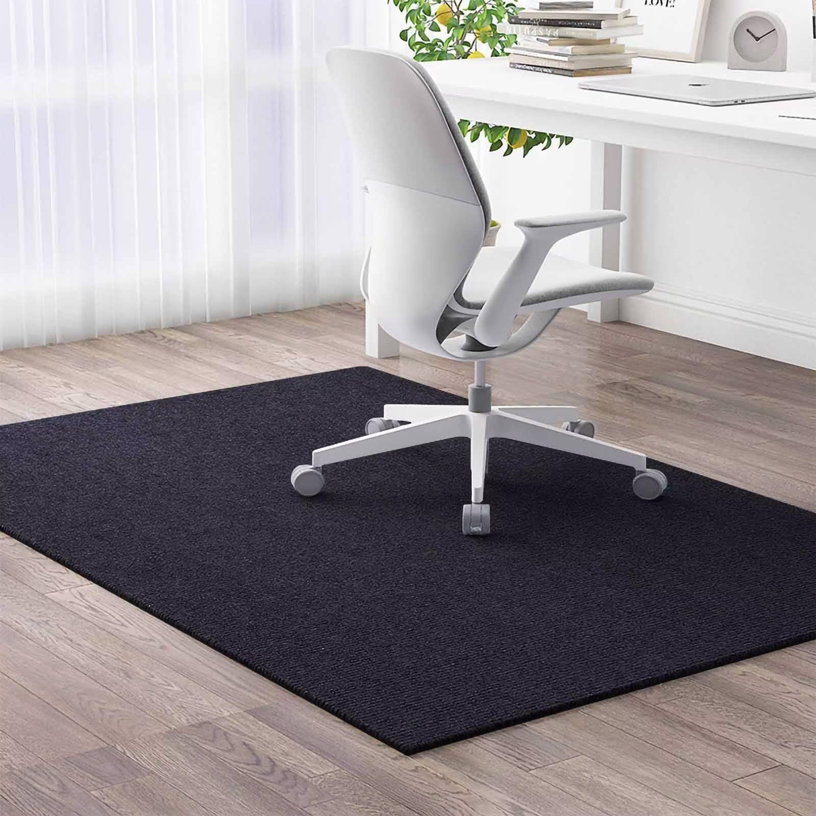 Tapis de protection de sol pour chaise de bureau - Bleu - 60 x 90 cm - Durable et adapté aux zones à fort trafic