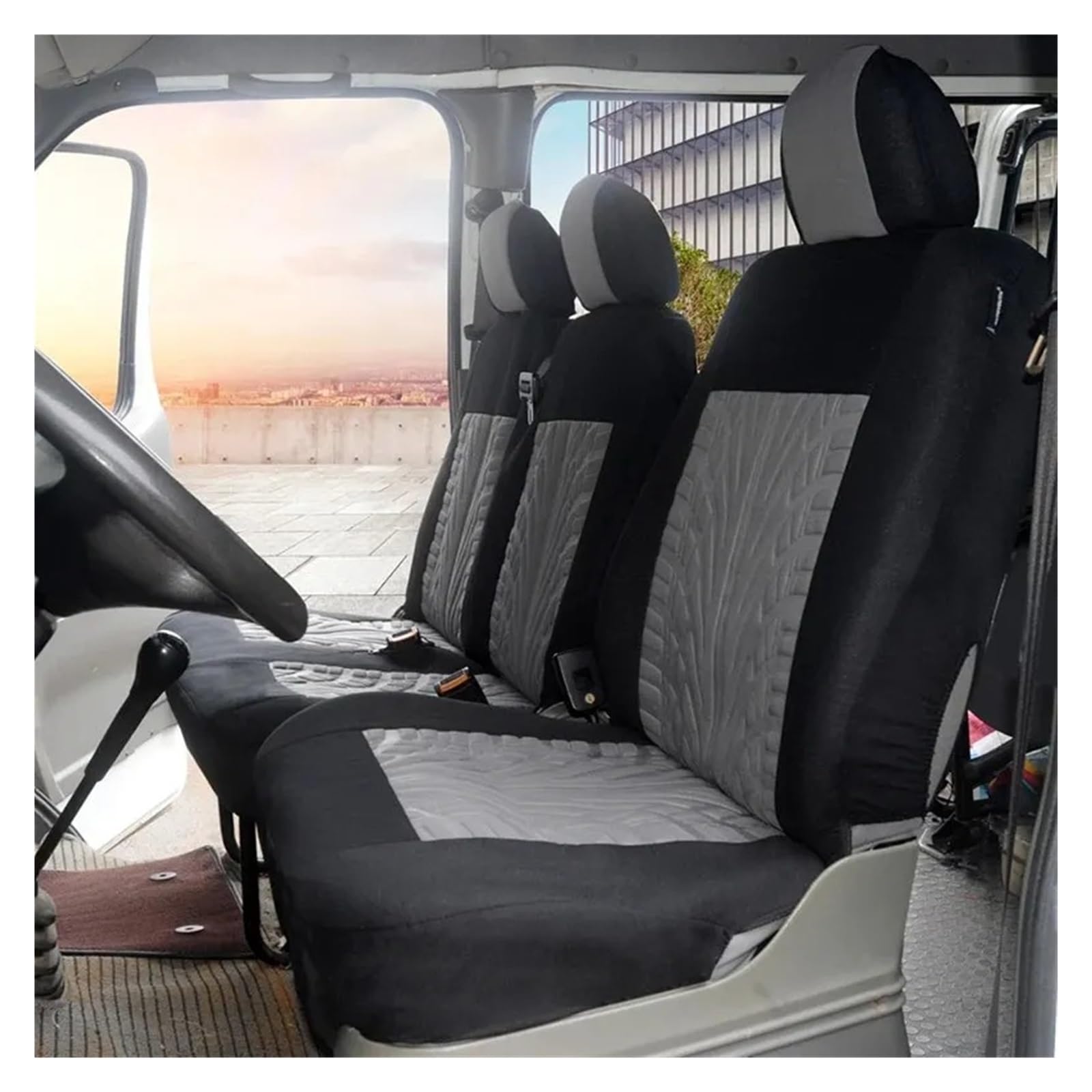 Protectores Universales para Asientos De Coche De 9 Plazas Fundas para Asientos De Autobús Resistentes A La Suciedad Cubreasientos(BEIGE-9PCS)