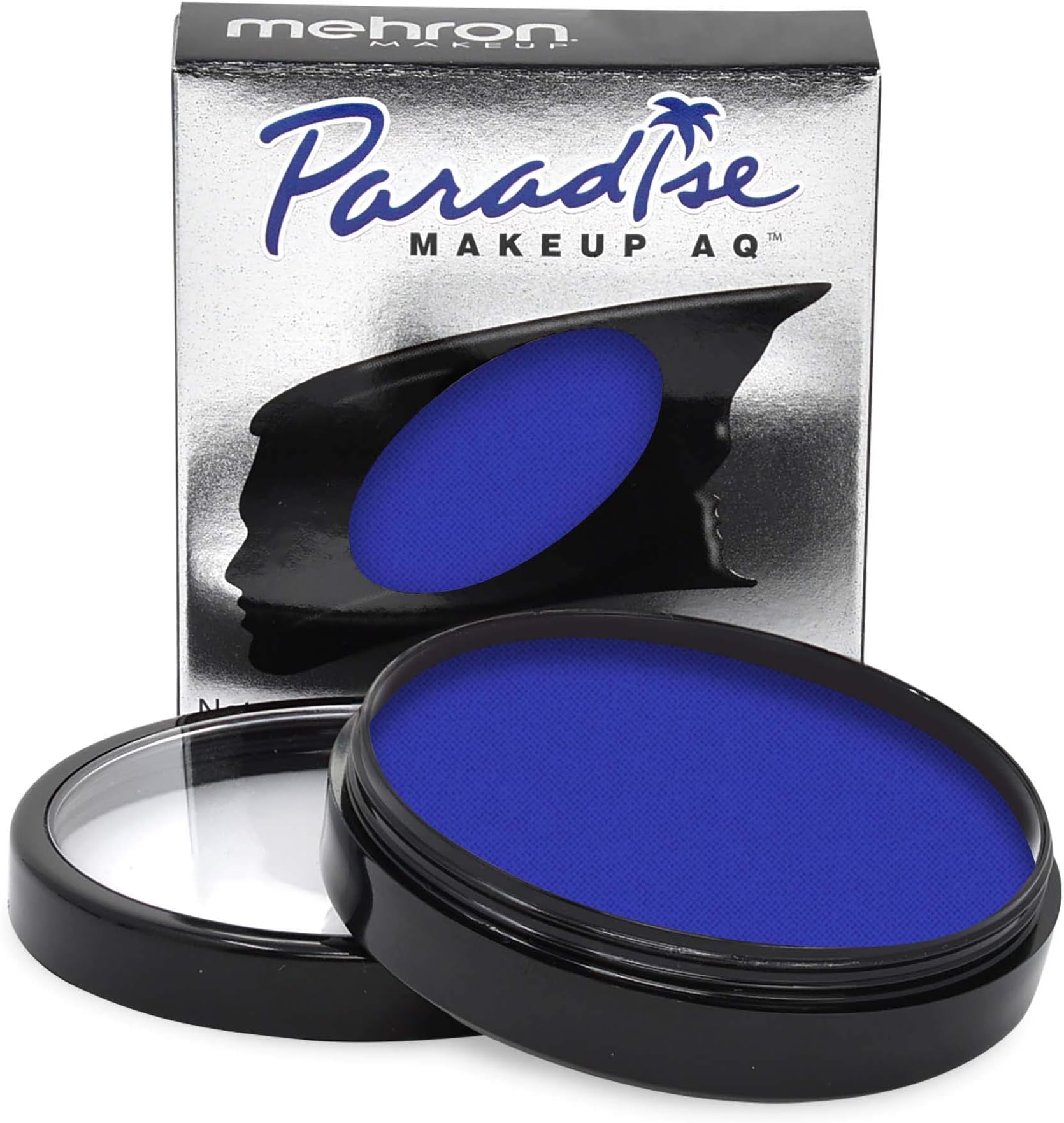 Mehron Makeup Paradise Makeup AQ Pro Size | Stage & Screen Performance, Face & Body Painting, Beauty, Cosplay, and Halloween | Water Activated Face Paint, Body Paint 1.4 oz (40 g) - Dark Blue