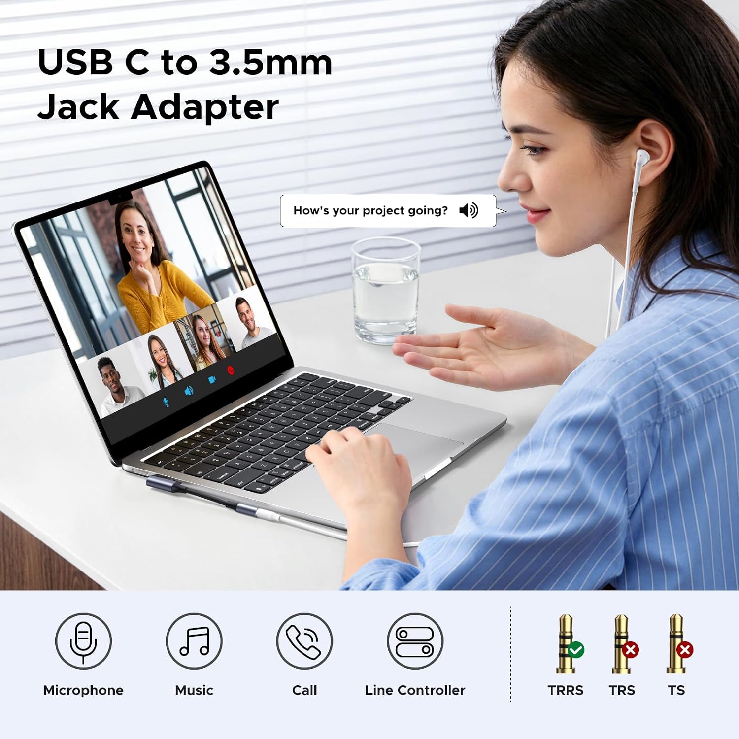 UGREEN USB C to 3.5mm Audio Adapter Type C to Aux Headphone Jack Dongle 24bit/96kHz HiFi DAC Cable Right Angle Cord Compatible with iPhone 17 16 Pro Max/16 Plus, iPad, Galaxy S25 S26 Ultra, Pixel 10