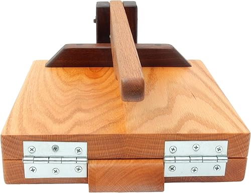 Vista 27 de 10 Inch Oak & Walnut Tortilla Press – Handmade Hardwood Tortilla Maker by Central Coast Woodworks Red Oak and Walnut