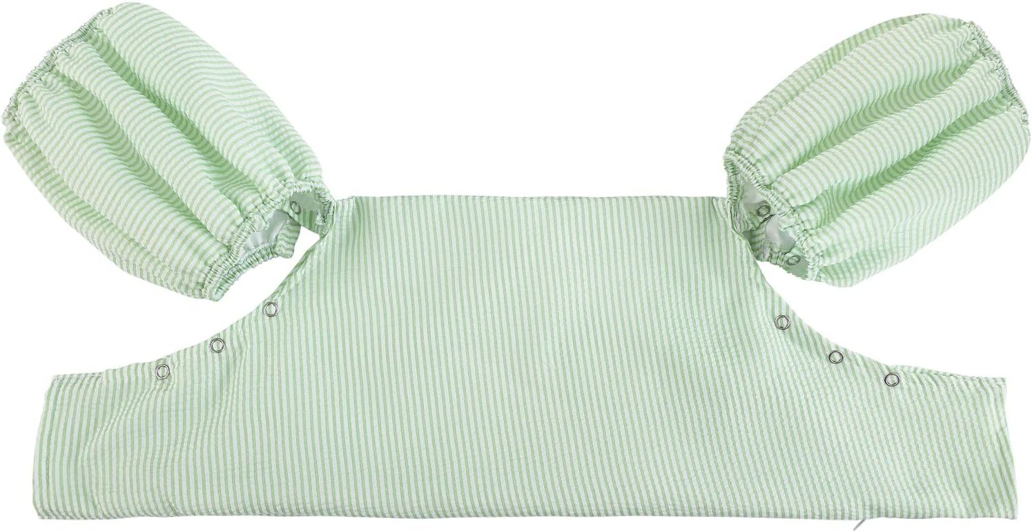 THOVSMOON Toddler Kids Gingham Seersucker Flotation Device Cover Baby Swim Puddle Jumper Cover Life Jacket/ Life Vest