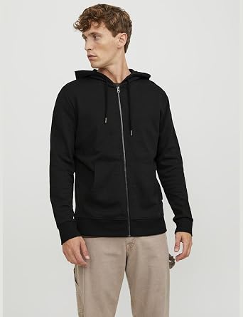 JACK & JONES Zip Hoodie Plain Zip Hoodie