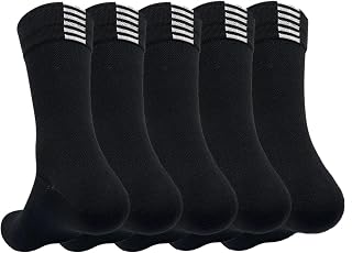 5 Pares Calcetines Deporte Largos Hombre Calcetines Deportivos Antideslizantes Transpirable Para Running Trekking Ciclismo