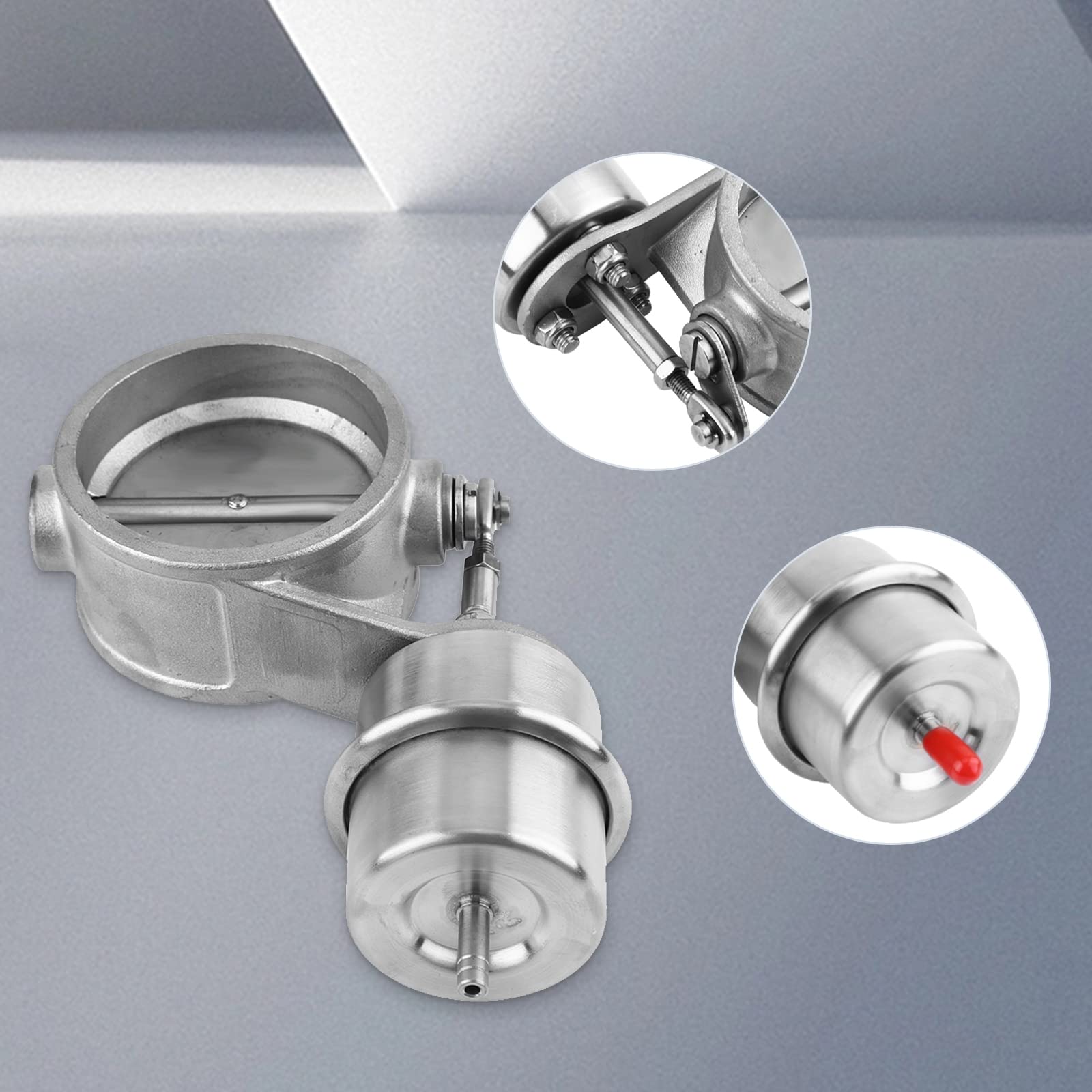 Válvula de Control de Escape Válvula de Control de Escape universal para Automóvil 2.5"Se adapta a 63 mm D Accesorio para Vehículo de Tubería(Normalmente cerrado)