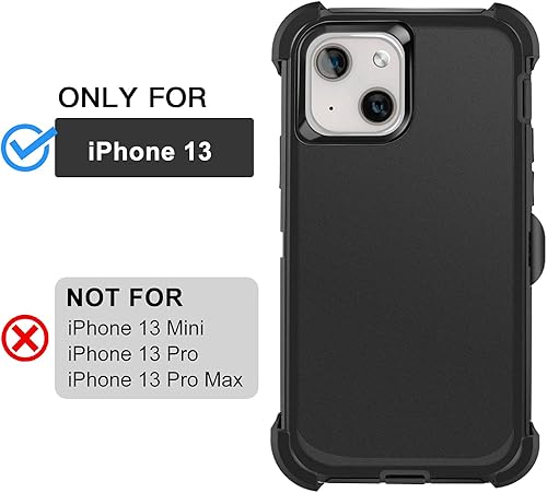 Miniatura 2 de AICase Funda resistente para iPhone 13iPhone 14 con clip para cinturón, protector de pantalla, funda protectora de alta resistencia, protección de