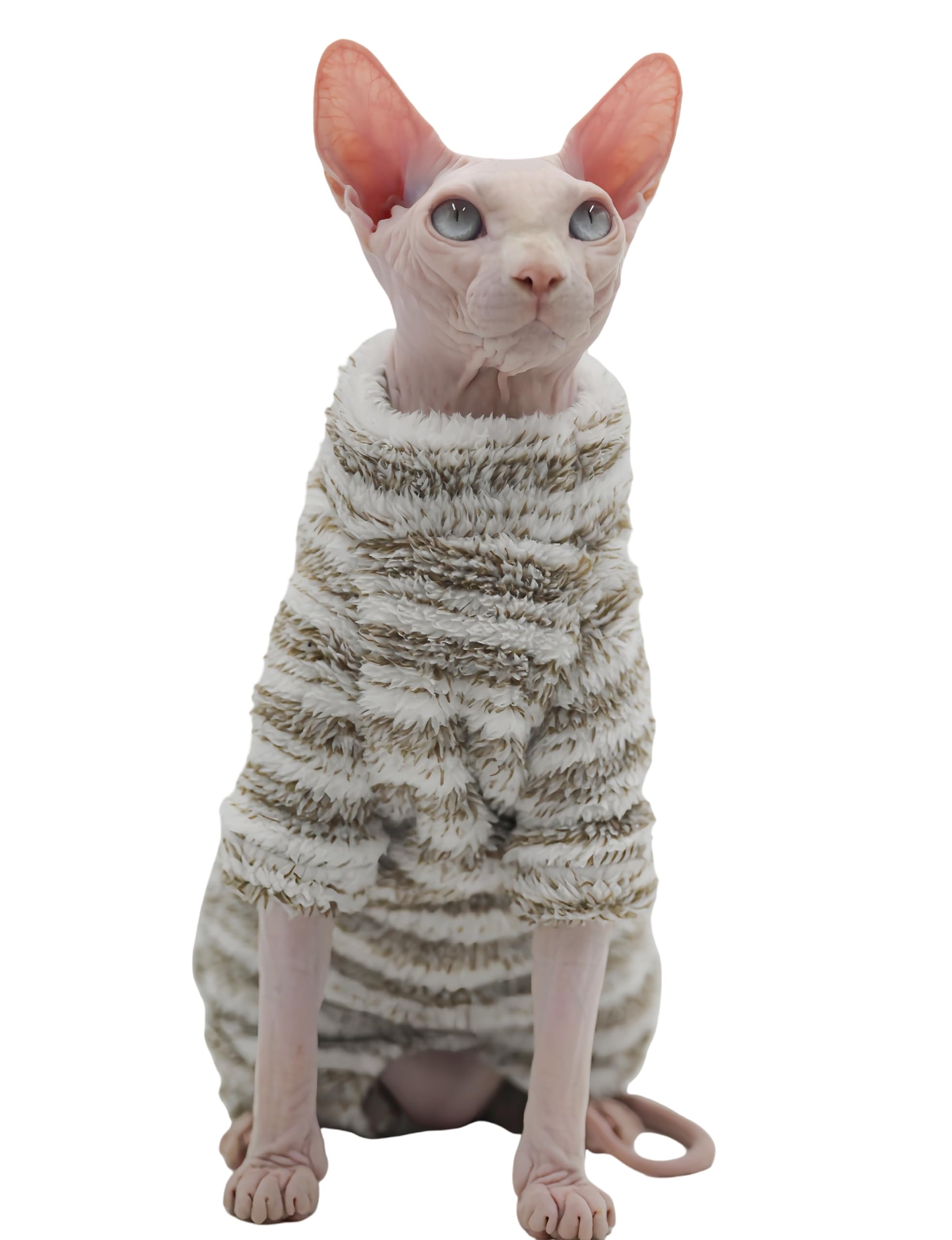 Thick, Warm,Winter Four-Legs Hairless Cat Sweater for Sphynx, Devon Rex, Cornish Rex, Abyssinian, and Small Kitten Breeds, (XX-Large)