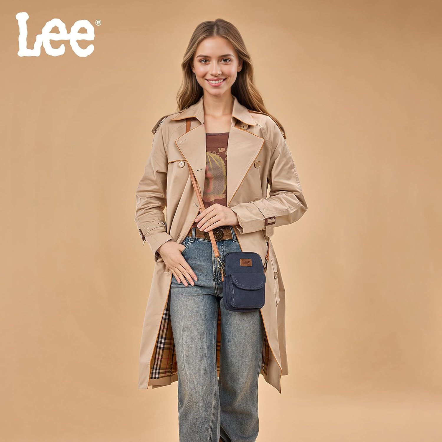 Montana West x Lee Small Crossbody Bags for Women, Denim Phone Purse & Travel Wallet with Card Slots Shoulder Bag - Image 2