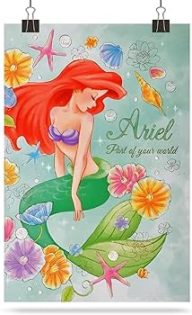 Amazon.co.jp: リトルマーメイド アリエル ポスター 絵画 インテリア