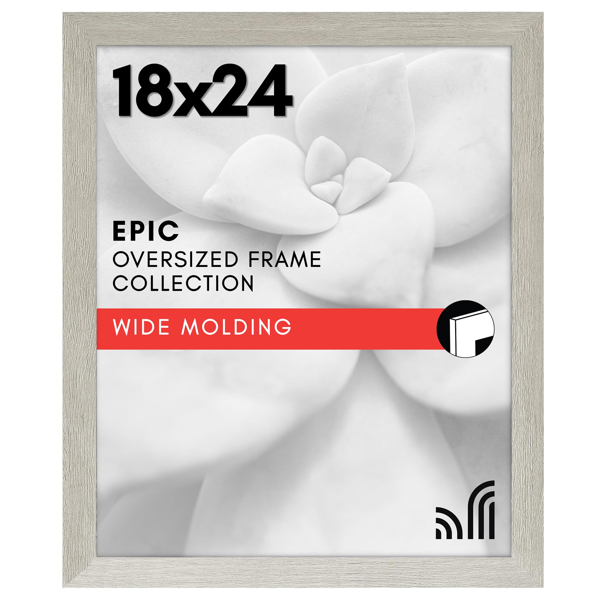 Americanflat 18x24 Poster Frame - Engineered Wood - Grey