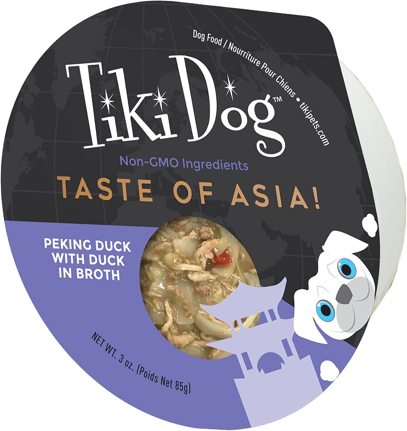 Tiki Dog Taste of the World Whole Foods Asia Peking Duck 3 oz Cup, 4 Pack