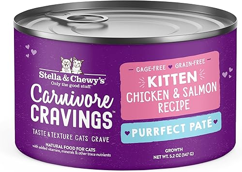 Miniatura 10 de Stella & Chewy's Carnivore Cravings Purrfect - Alimento húmedo para gatos sin granos, rico en proteínas, receta de pollo y salmón sin jaula para