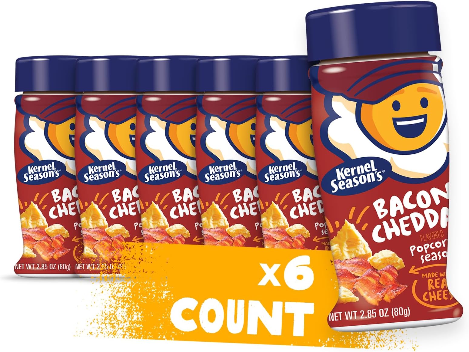 Kernel Season's, Popcorn Seasoning, Bacon Cheddar, 2.85 ounce (Pack of 6)