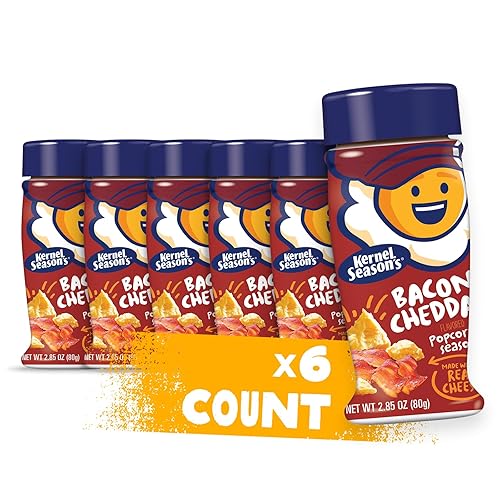 Kernel Season's Condimento para palomitas de maíz, sabor tocino y Cheddar, 2.85 onzas (paquete de 6)