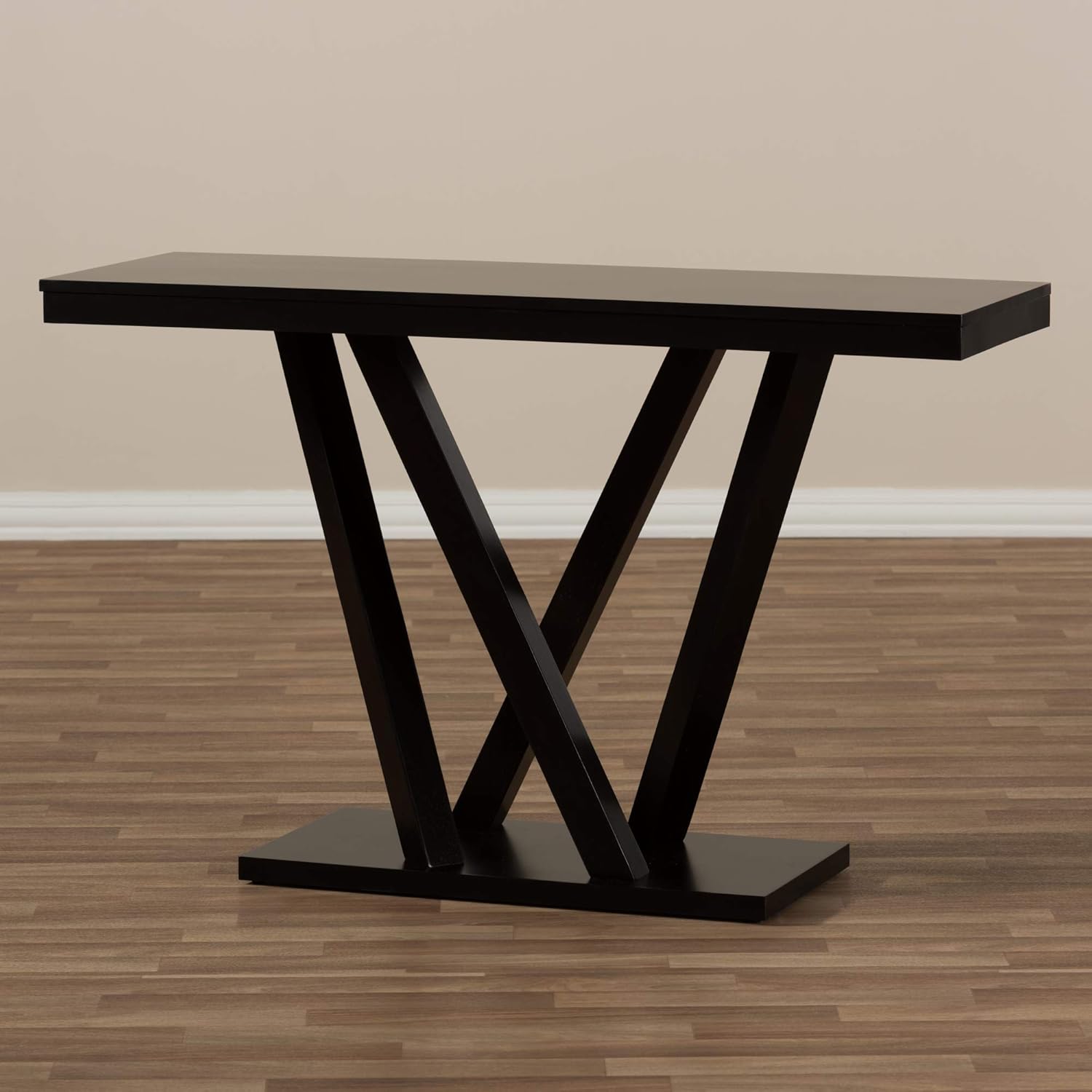 Everdon Dark Brown Modern Wood Console Table