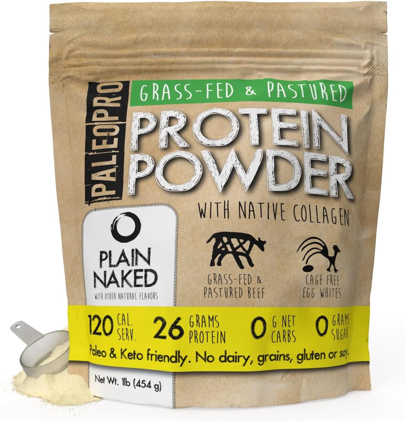 PALEOPRO Protein Powder Paleo Plain, 16 OZ