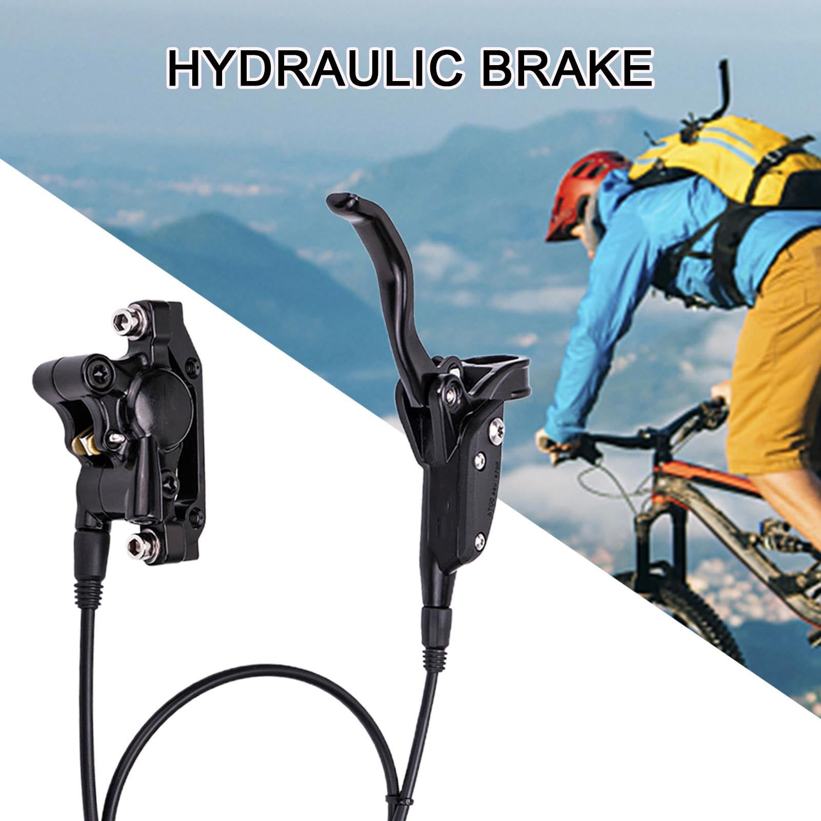 Genérico Hydrauliczne hamulce rowerowe, z adapterem ze stopu aluminium do części zamiennych do rowerów, hamulec tarczowy do - do jazdy miejskiej, podróży drogowych i