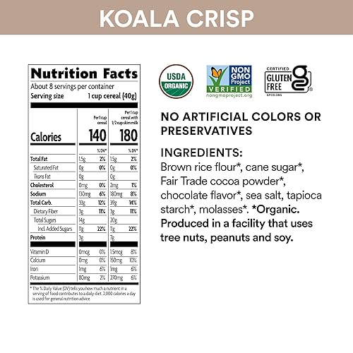 Miniatura 2 de EnviroKidz Koala Crisp - Cereal de chocolate orgánico, 11.5 onzas, sin gluten, sin OMG, comercio justo, EnviroKidz por Nature's Path