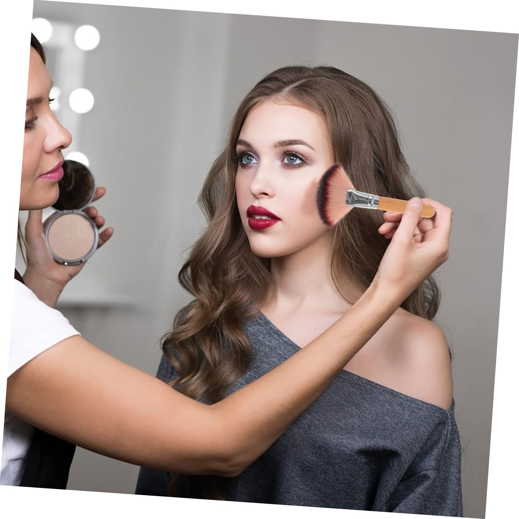 PLAFOPE 10piezas Brochas De Maquillaje Para y Resaltador Brochas Para y Acabado Profesionales De Maquillaje Para