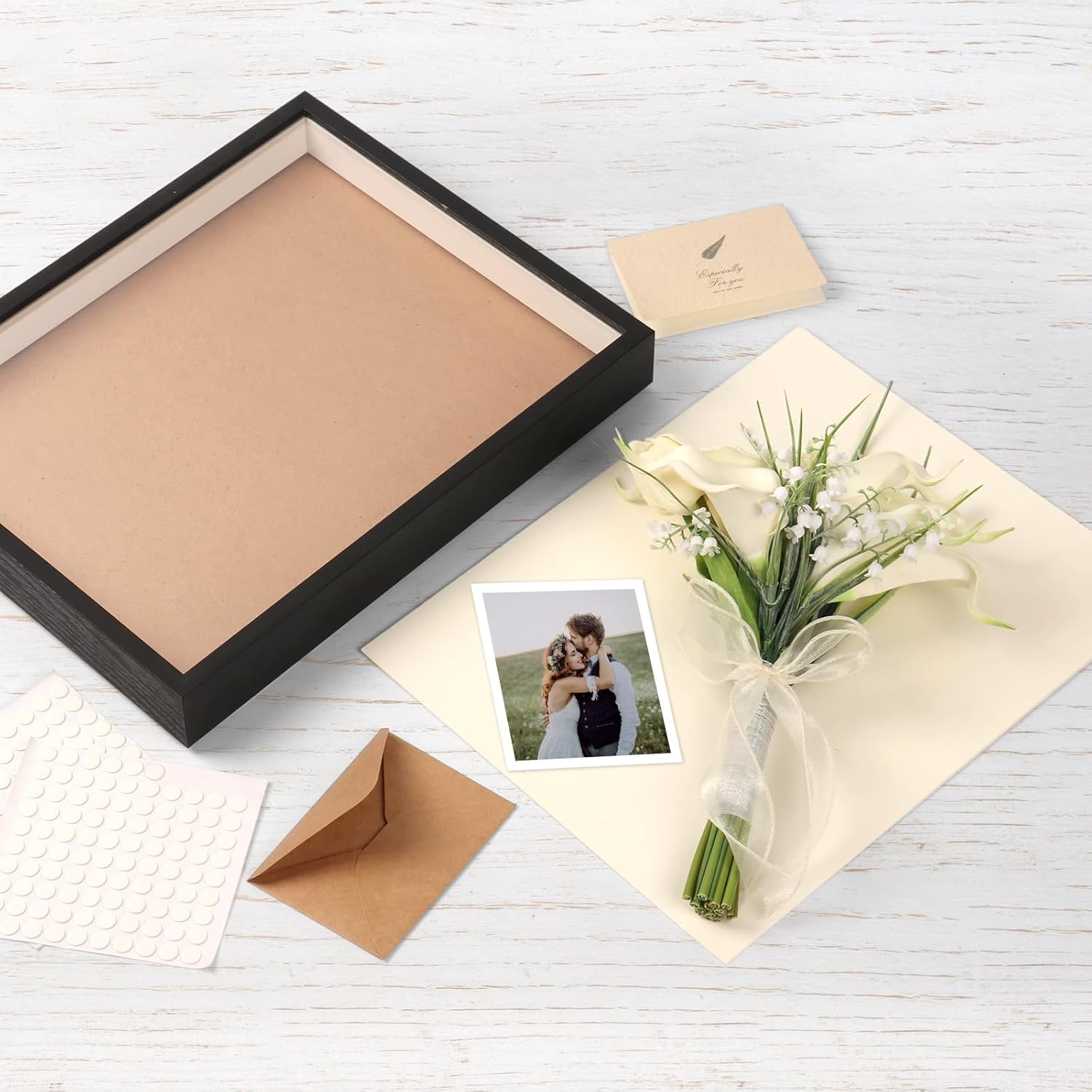 6 Pack Shadow Box Frame - 1.2" Deep Shadow Boxes 3D Picture Frame (6 Pcs/Black, 8"x8")