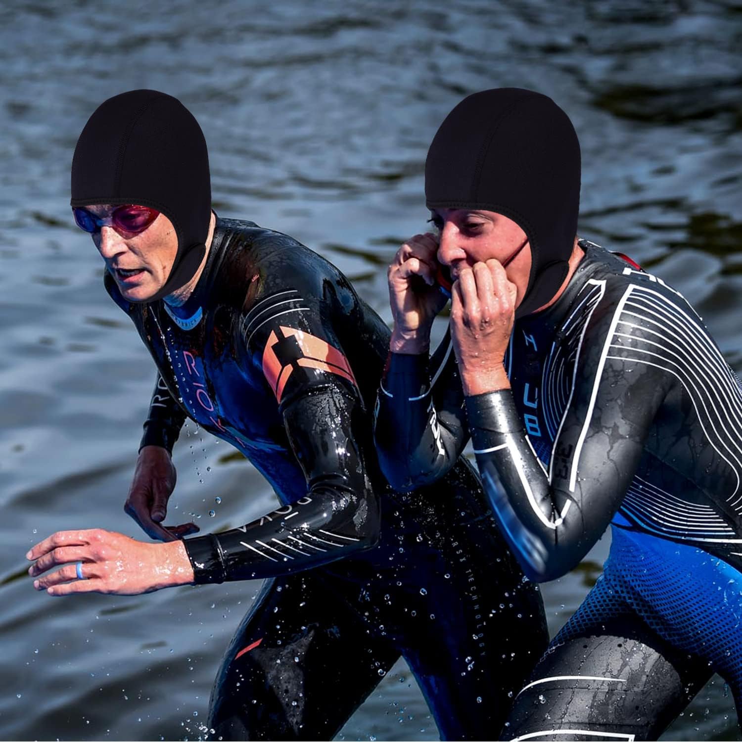 TOBWOLF Diving Hood, 2.5mm Neoprene Dive Cap Surf Cap, Stretchable Diving Cap with Chin Strap, Thermal Wetsuit Hood Cap, Surfing Hood for Water Sports, Swimming Kayaking Snorkeling Sailing Canoeing : Sports & Outdoors